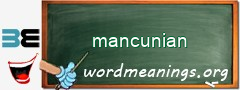 WordMeaning blackboard for mancunian